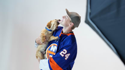 Islanders 2023 Pucks and Paws Calendar Shoot