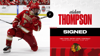 RELEASE: Blackhawks Sign Aidan Thompson to Entry-Level Deal